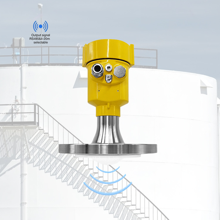JBRD-800FD-P 油罐用高频 80GHz 雷达液位传感器 CE 认证 LCD 显示屏 不锈钢结构法兰型