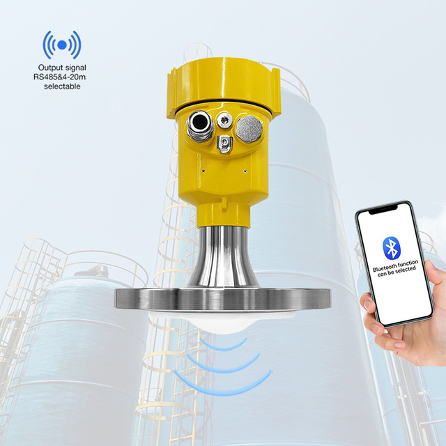 用于橡胶乳胶存储的工业级非接触式 80GHz 3° 波束角雷达液位传感器液位计