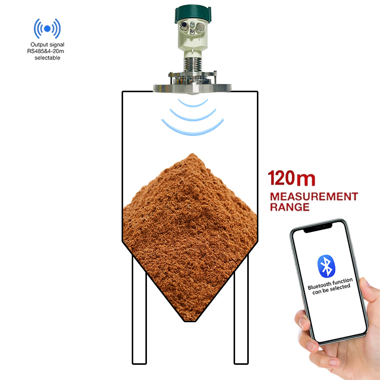 JBRD-800CD-GW 波非接触式 80GHz 雷达液位传感器 水泥/熟料/粉煤灰料仓连续料仓